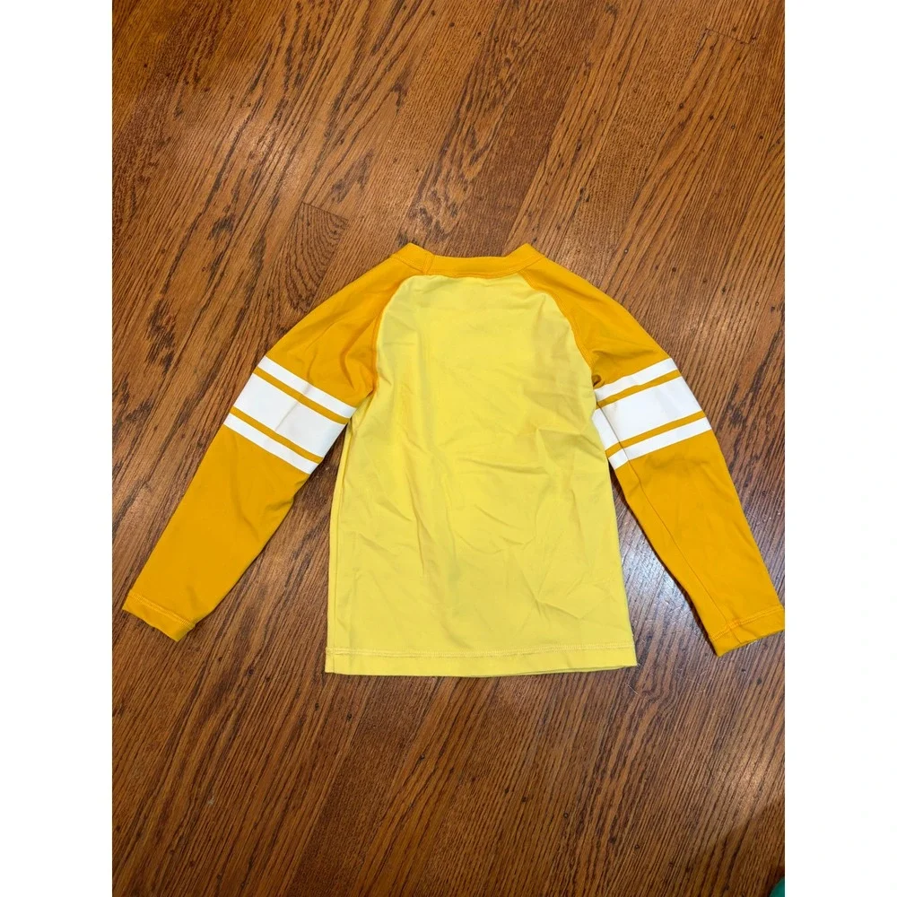 Hanna Andersson Kids Yellow Long Sleeve Rash Guard Swim Shirt Size 100 US 4